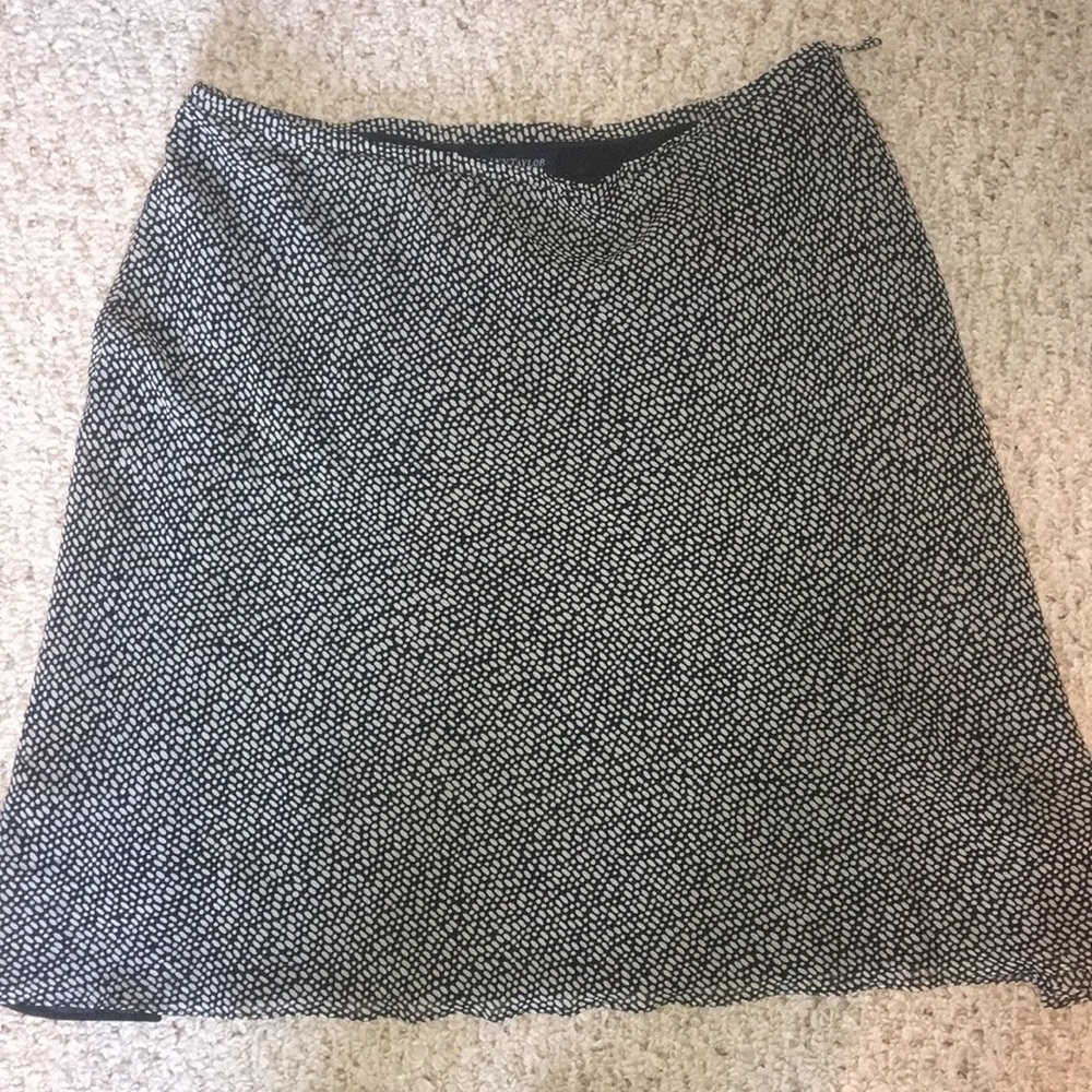 Ann Taylor Black Gray Skirt Size 16